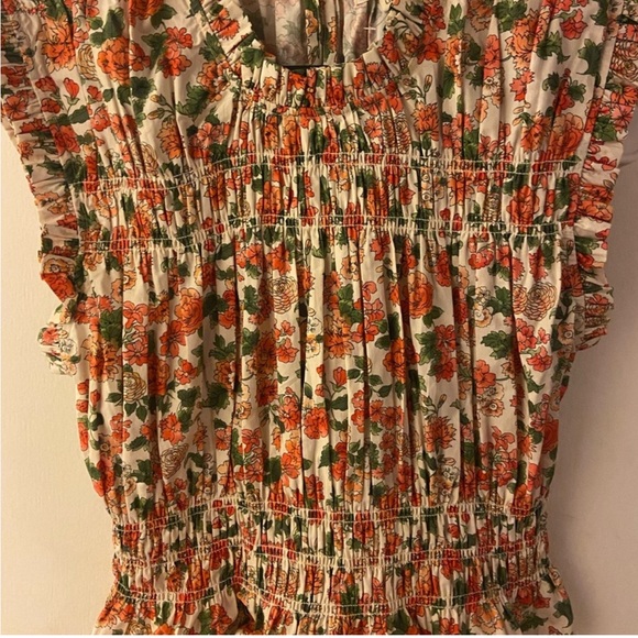 Floral Ruffle Sleeve Top - Picture 5 of 6